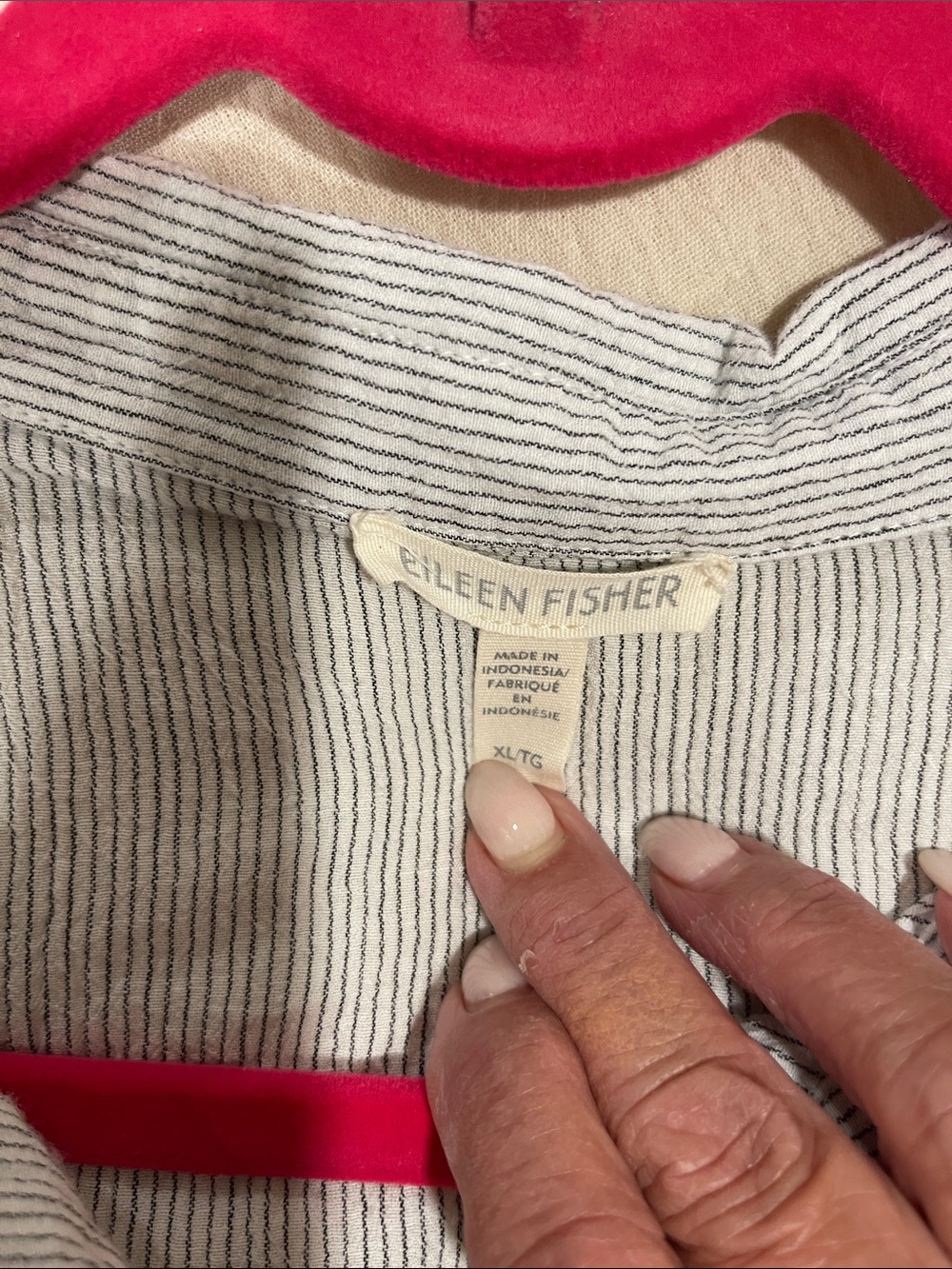 Eileen Fisher Light Gray Button-Front Tunic - Picture 2 of 6